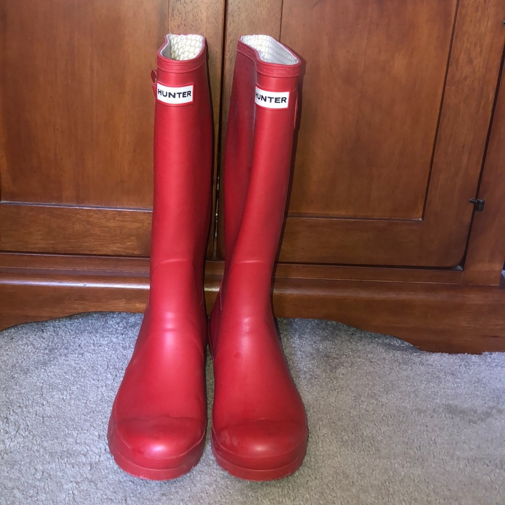 Red Hunter Boots